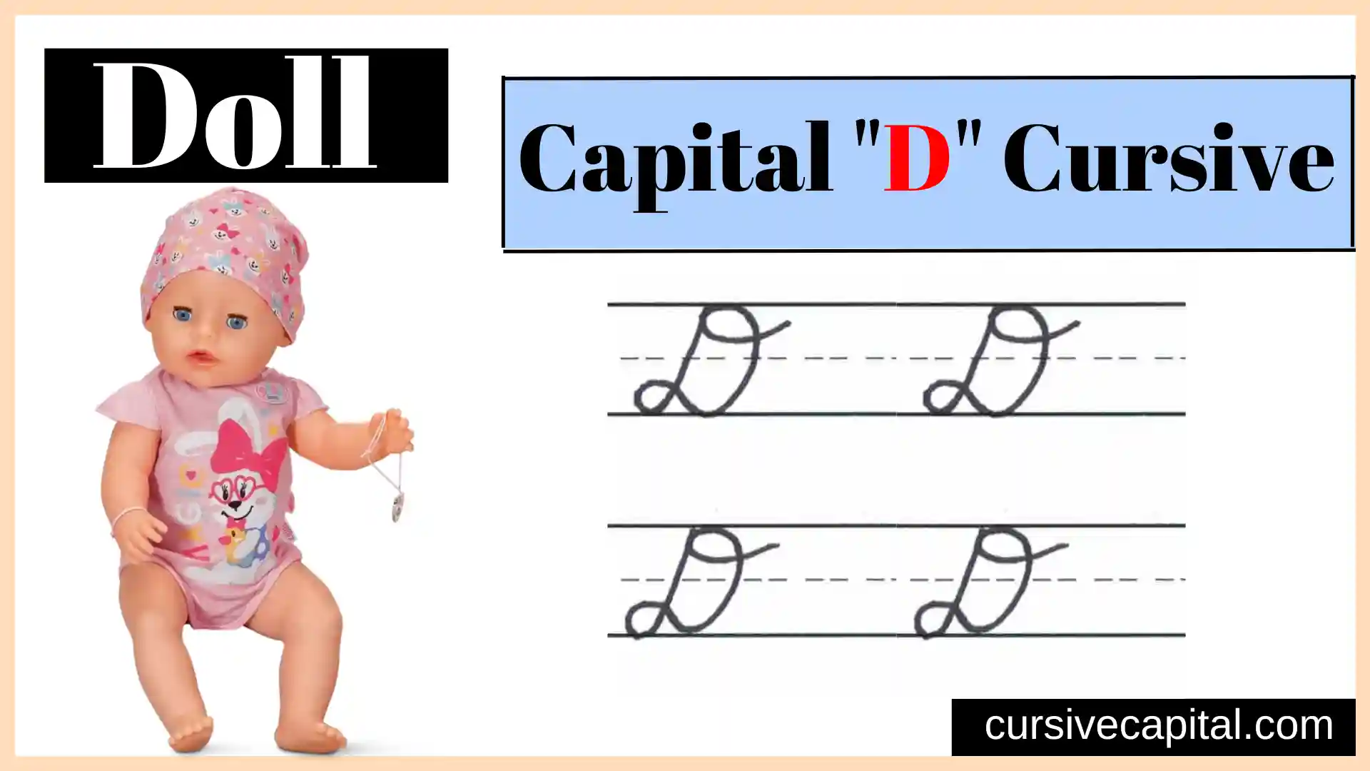 How To Write A Capital D In Cursive