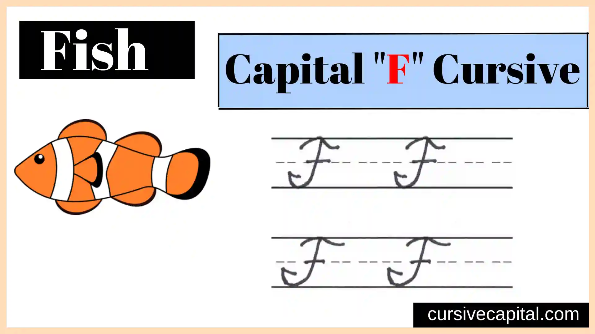 Capital F cursive