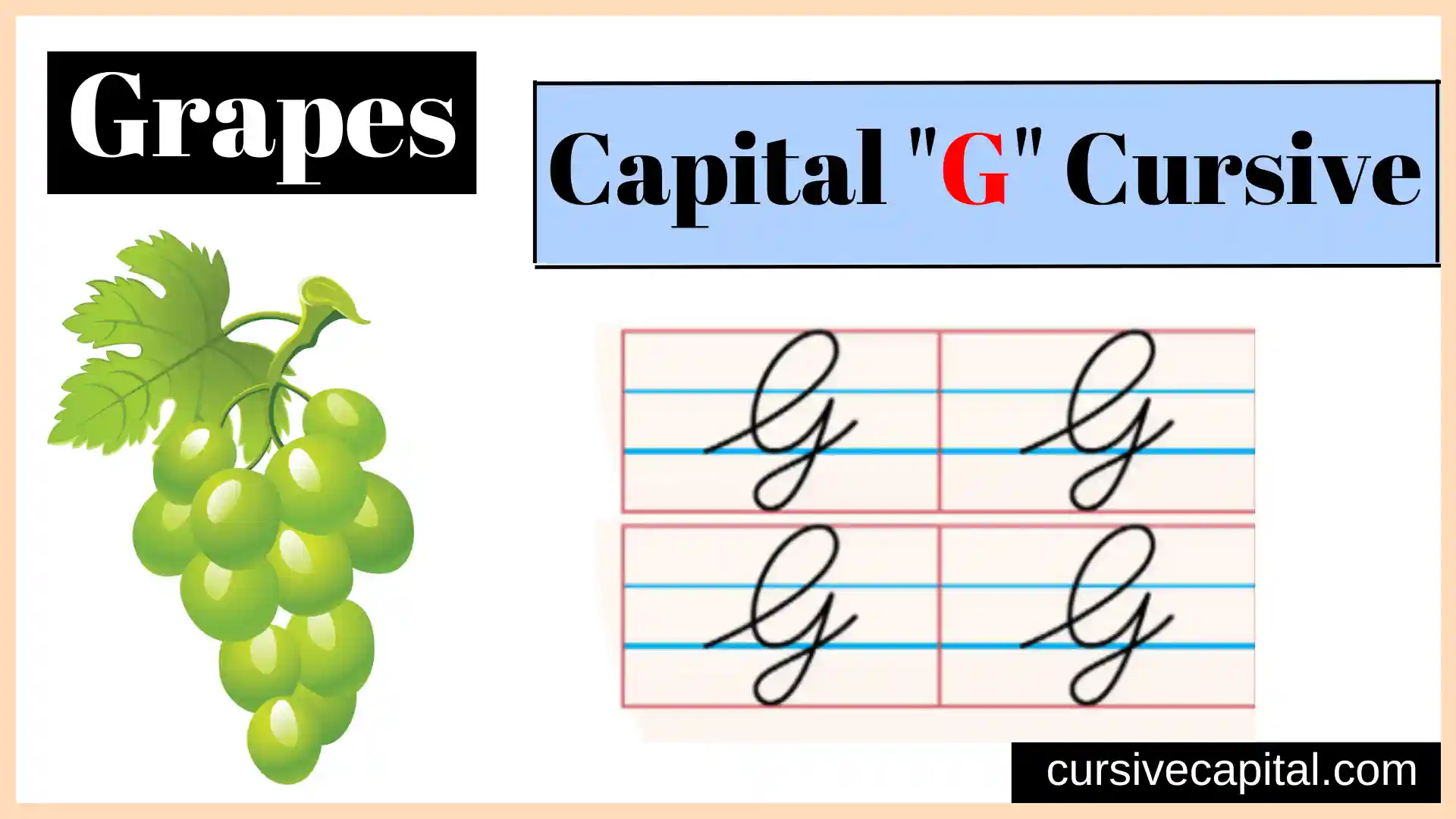 Capital G cursive