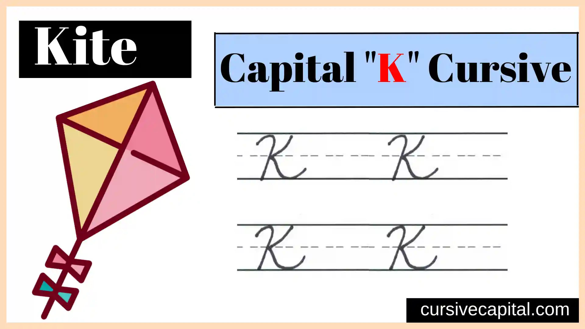 Capital K cursive
