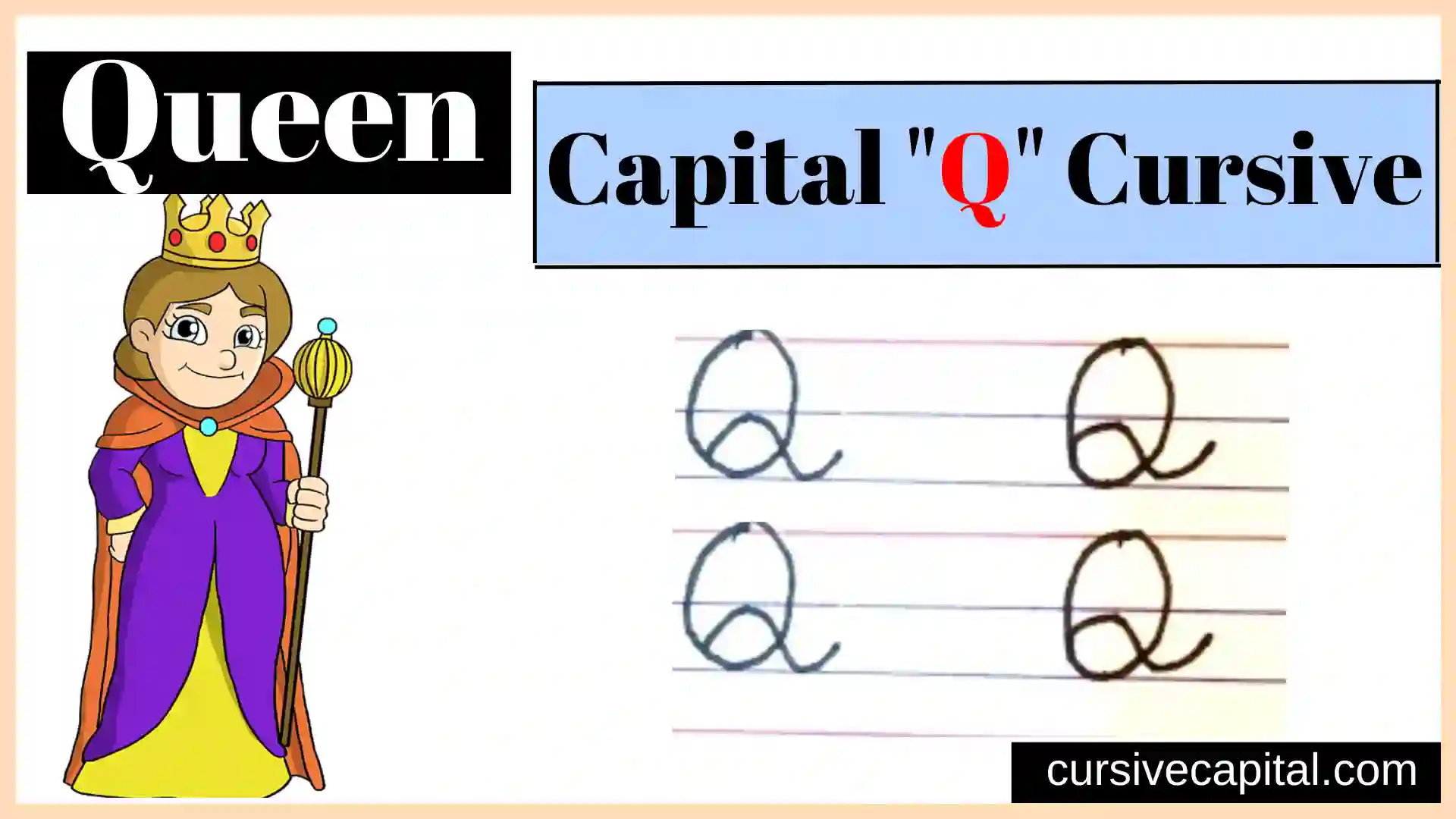 Capital Q cursive