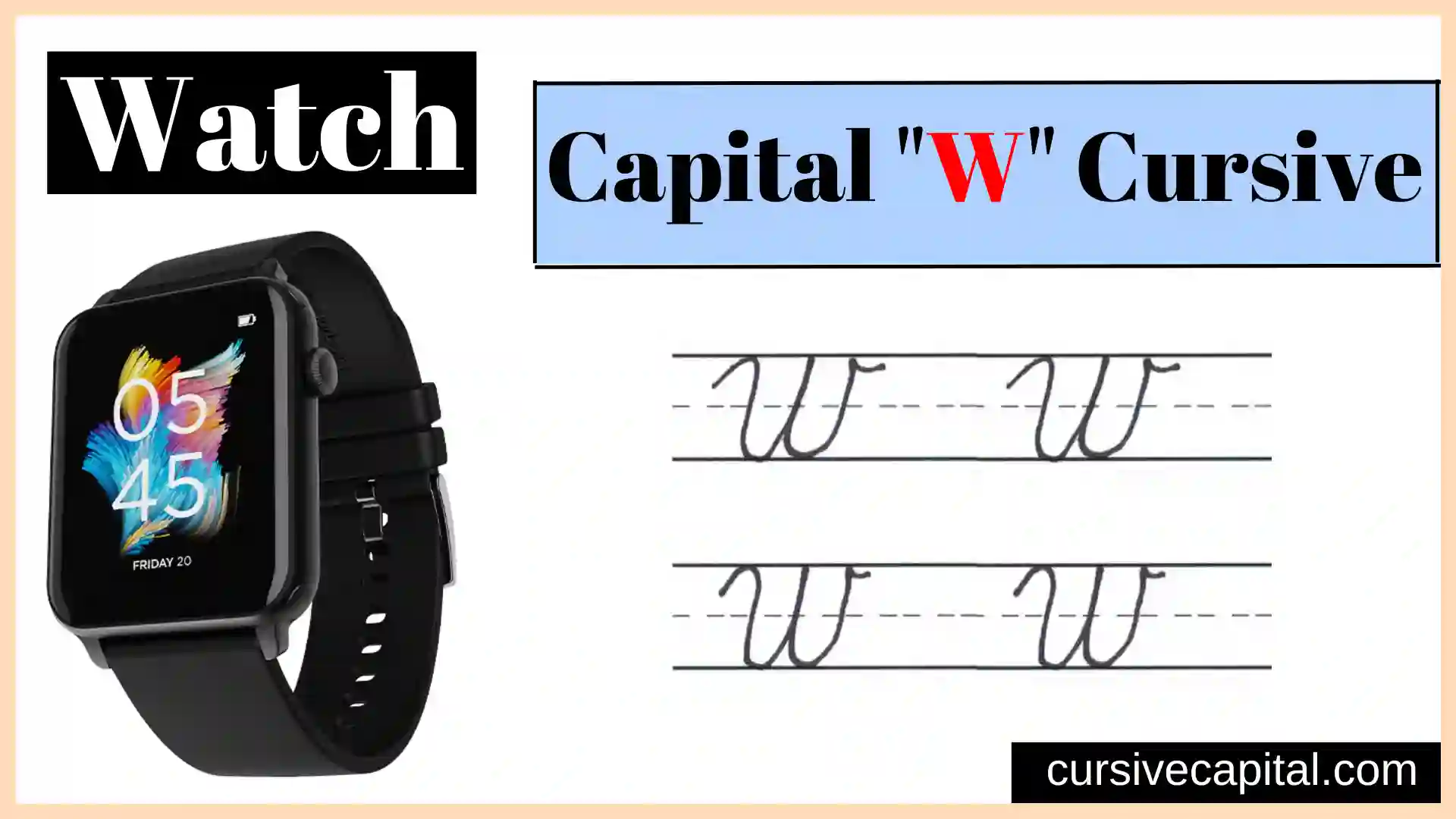 Capital W cursive