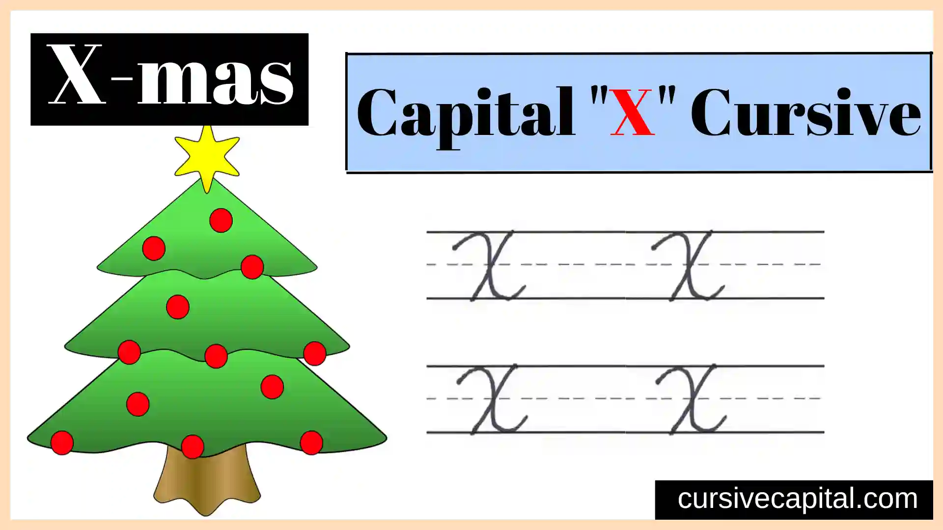 Capital X cursive