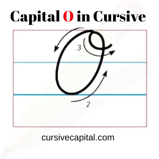 Capital O in Cursive