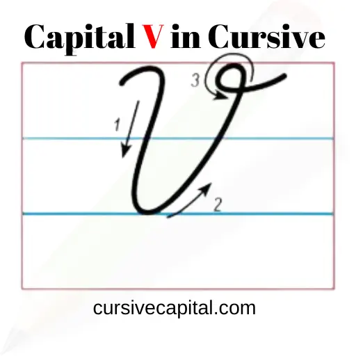 Capital V Cursive Writing