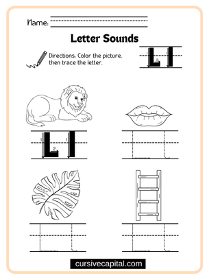 Cursive Alphabet L Worksheet