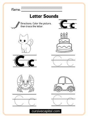 Cursive Alphabet C Worksheet